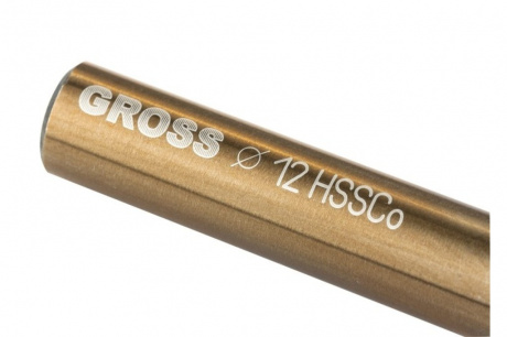 Купить Сверло спиральное по металлу  12 мм  HSS-Co  GROSS фото №2