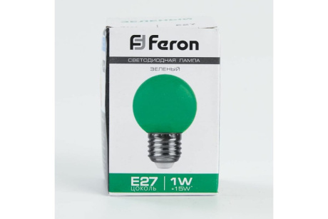 Купить Лампа LED LB-37 1W E27 зеленый  FERON фото №2